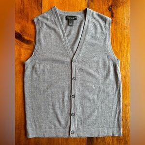 Merino wool vest from Bloomingdale’s. Side M